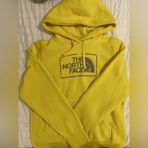 North Face neon yellow hoodie in amazing condition only worn once!!